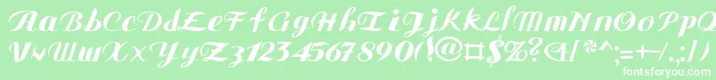 GauRe Font – White Fonts on Green Background