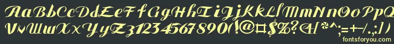 More about GauRe Font GauRe Font – Yellow Fonts on Black Background