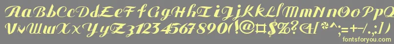 GauRe Font – Yellow Fonts on Gray Background