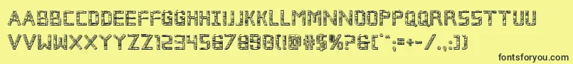 Brokencyborg3D Font – Black Fonts on Yellow Background