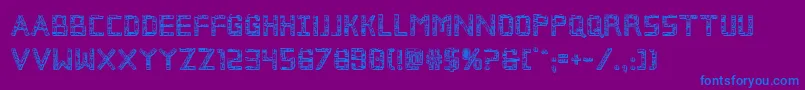 fuente Brokencyborg3D – Fuentes Azules Sobre Fondo Morado