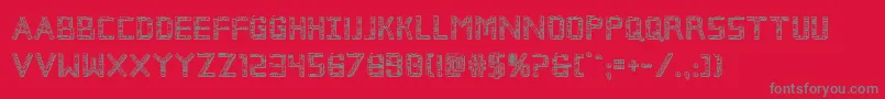 Brokencyborg3D Font – Gray Fonts on Red Background