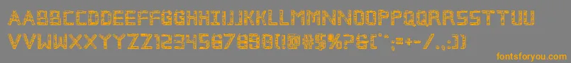 Brokencyborg3D Font – Orange Fonts on Gray Background