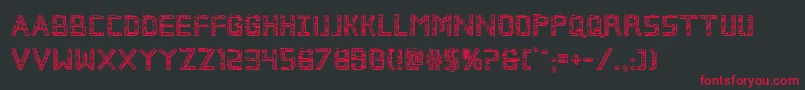 Czcionka Brokencyborg3D – czerwone czcionki na czarnym tle