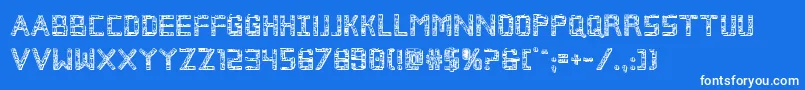 Brokencyborg3D Font – White Fonts on Blue Background