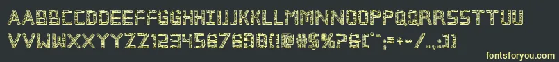 Brokencyborg3D Font – Yellow Fonts on Black Background