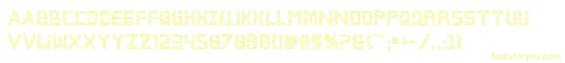 Brokencyborg3D Font – Yellow Fonts on White Background