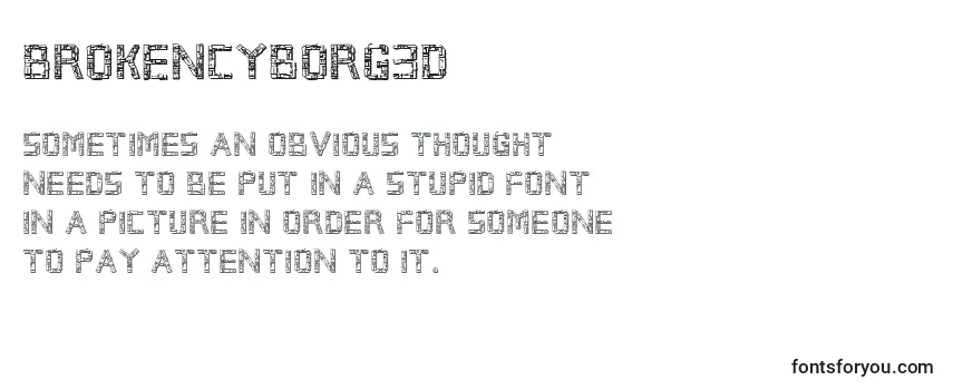 Шрифт Brokencyborg3D