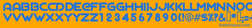 AgalegaRegular Font – Blue Fonts on Orange Background