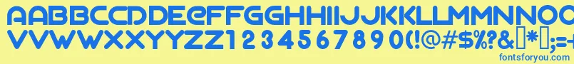 AgalegaRegular Font – Blue Fonts on Yellow Background