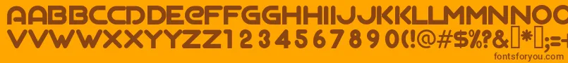 AgalegaRegular Font – Brown Fonts on Orange Background