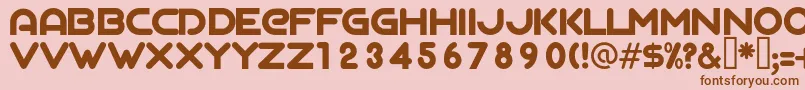 AgalegaRegular Font – Brown Fonts on Pink Background