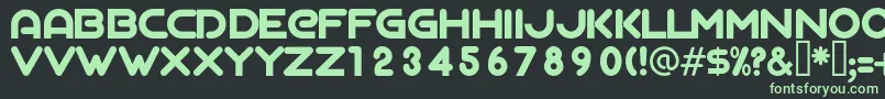 フォントAgalegaRegular – 黒い背景に緑の文字