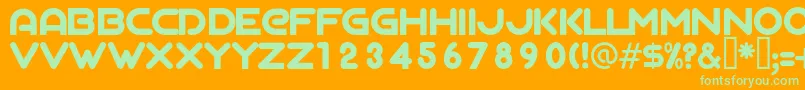 AgalegaRegular Font – Green Fonts on Orange Background