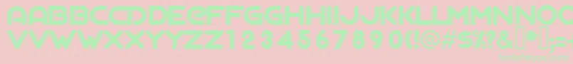 AgalegaRegular Font – Green Fonts on Pink Background