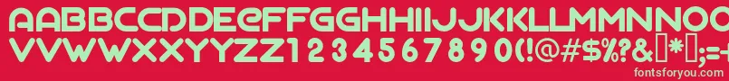 Шрифт AgalegaRegular – зелёные шрифты на красном фоне