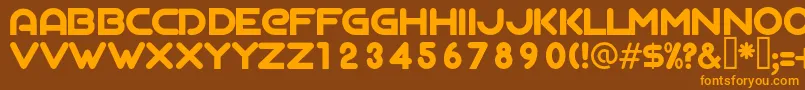 AgalegaRegular Font – Orange Fonts on Brown Background