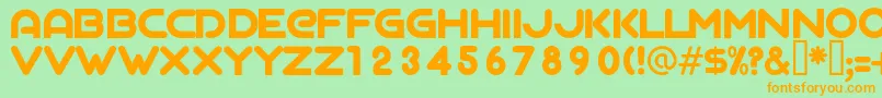 AgalegaRegular Font – Orange Fonts on Green Background