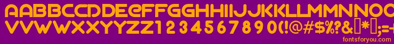 AgalegaRegular Font – Orange Fonts on Purple Background