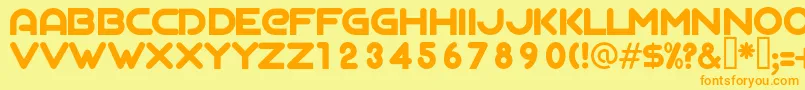 AgalegaRegular Font – Orange Fonts on Yellow Background