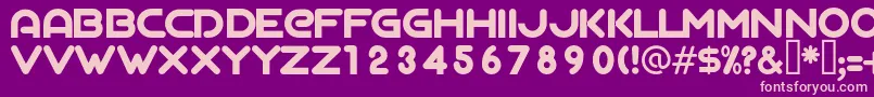 AgalegaRegular Font – Pink Fonts on Purple Background