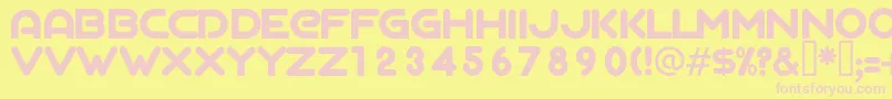 AgalegaRegular Font – Pink Fonts on Yellow Background