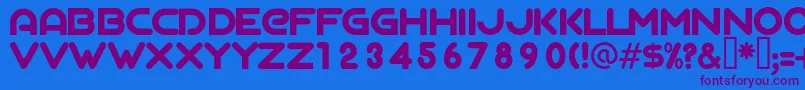 AgalegaRegular Font – Purple Fonts on Blue Background