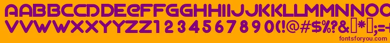 AgalegaRegular Font – Purple Fonts on Orange Background
