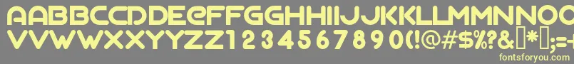 AgalegaRegular Font – Yellow Fonts on Gray Background
