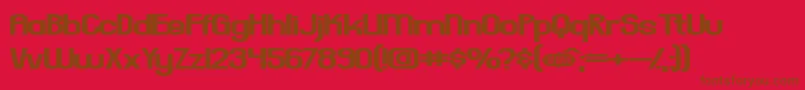 EverydayFormula Font – Brown Fonts on Red Background