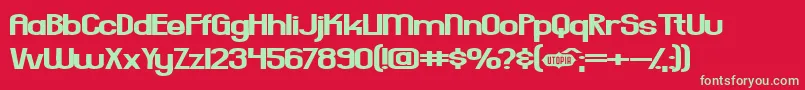 EverydayFormula Font – Green Fonts on Red Background