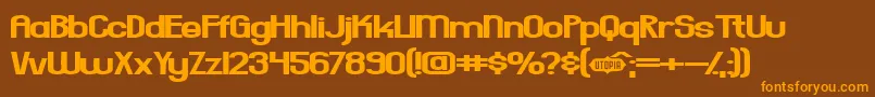 EverydayFormula Font – Orange Fonts on Brown Background
