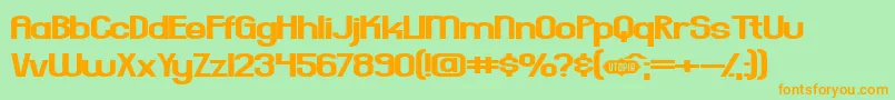 EverydayFormula Font – Orange Fonts on Green Background
