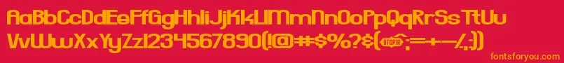 EverydayFormula Font – Orange Fonts on Red Background