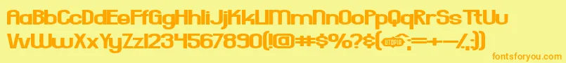 EverydayFormula Font – Orange Fonts on Yellow Background