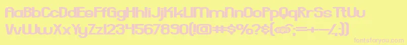 EverydayFormula Font – Pink Fonts on Yellow Background