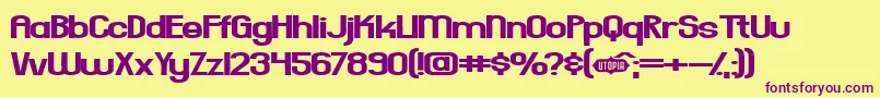 EverydayFormula Font – Purple Fonts on Yellow Background