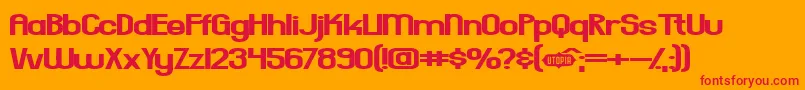 EverydayFormula Font – Red Fonts on Orange Background