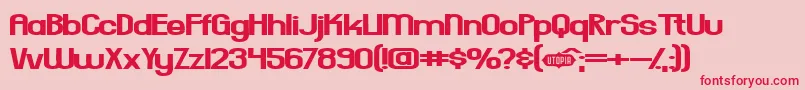 EverydayFormula Font – Red Fonts on Pink Background