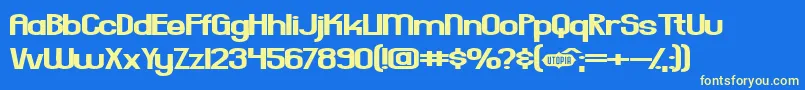 EverydayFormula Font – Yellow Fonts on Blue Background