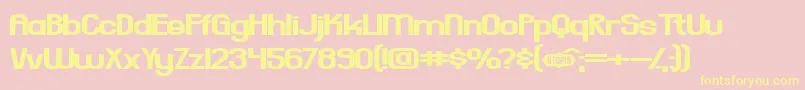 EverydayFormula Font – Yellow Fonts on Pink Background