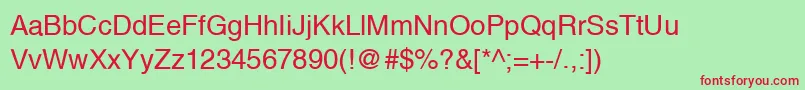 NewzuricaRegular Font – Red Fonts on Green Background