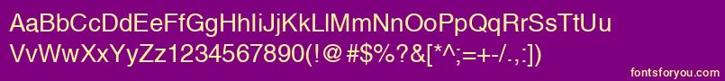 Więcej informacji o czcionce NewzuricaRegular Czcionka NewzuricaRegular – żółte czcionki na fioletowym tle