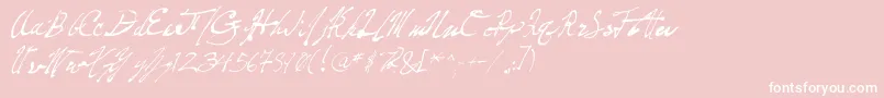 FountainPenFrenzy Font – White Fonts on Pink Background