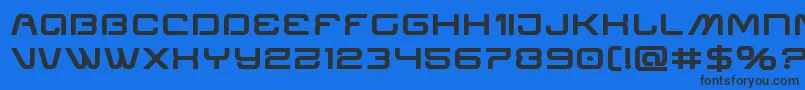 Miraclemercuryboldexpand Font – Black Fonts on Blue Background