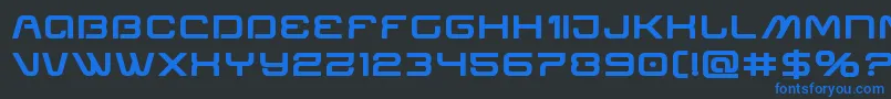 Miraclemercuryboldexpand Font – Blue Fonts on Black Background