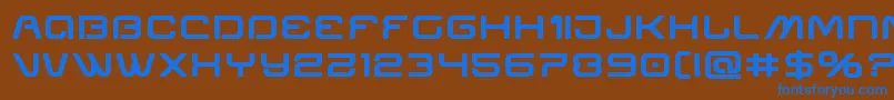 Miraclemercuryboldexpand Font – Blue Fonts on Brown Background