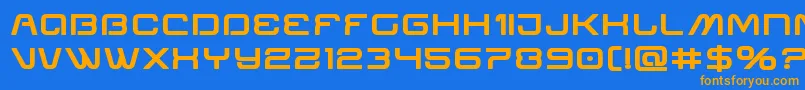 Miraclemercuryboldexpand Font – Orange Fonts on Blue Background