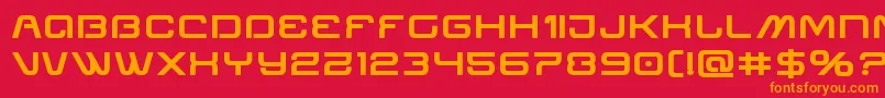 Miraclemercuryboldexpand Font – Orange Fonts on Red Background