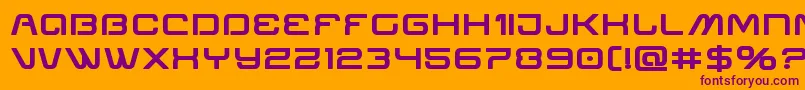 Miraclemercuryboldexpand Font – Purple Fonts on Orange Background